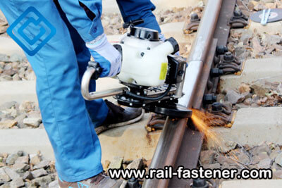 AG-SNGM-180 Portable gasoline powered rail grinding machine in operation
